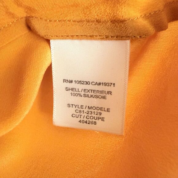 JOIE 100% Silk Tank Blouse XS Light Orange Scoop Neck Lightweight Top EUC B38 - Picture 6 of 6